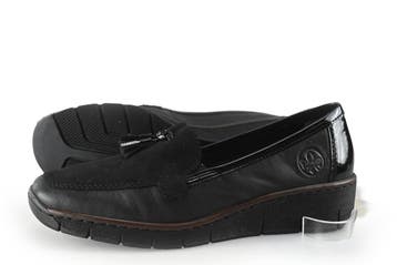 Rieker Loafers in maat 40 Zwart, Kleding | Dames, Schoenen, Verzenden, Zwart, Overige typen, Zo goed als nieuw