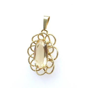 Zonder minimumprijs - Hanger - 8 karaat Geel goud - 4.32ct.