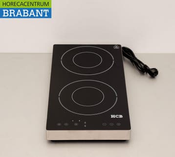 HCB RVS Inductie fornuis kookplaat 2 pitten 3,5 kW 230V, Ophalen of Verzenden, Nieuw in verpakking