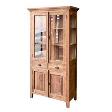 Teak vitrinekastVitrinekasten, Huis en Inrichting, Kasten | Vitrinekasten, Ophalen of Verzenden, Nieuw