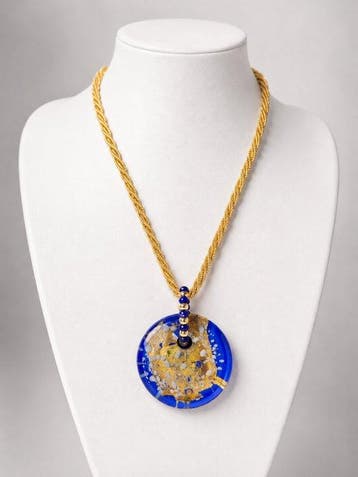 24 karaat - Murano-glas, Geel goud - Ketting met hanger -