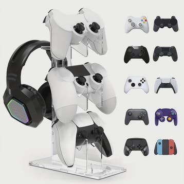 Universele 3-laags Controller & Headset Houder - Zwart, Wit,, Huis en Inrichting, Verzenden, Nieuw