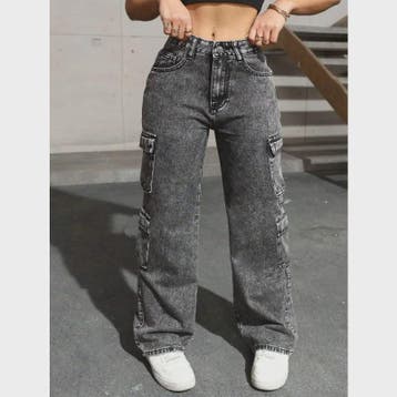 Y2K Cargo Jeans Dames - Hoge Taille, Stretch, Retro Stijl, Verzenden, Nieuw