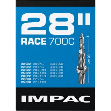 Impac Race binnenband - 28 inch - Frans ventiel 60mm - Ve..., Fietsen en Brommers, Fietsonderdelen, Ophalen of Verzenden, Nieuw
