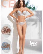 Italiaanse lingerie set met push-up beha satijn en slip