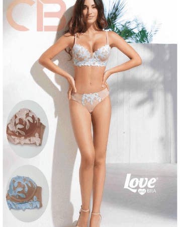 Italiaanse lingerie set met push-up beha satijn en slip