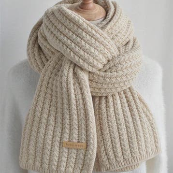 Dikke Gebreide Sjaal Dames Heren - Zachte Cable Knit Wrap vo, Verzenden, Nieuw