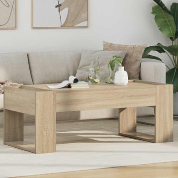 vidaXL Salontafel Sonoma Eiken 110 x 50 x 41 cm Bewerkt hout, Huis en Inrichting, Tafels | Salontafels, Verzenden, Nieuw, Overige houtsoorten