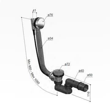 Badoverloop Hotbath Cobber Combinatie Verlengd (15, Ophalen of Verzenden, Nieuw