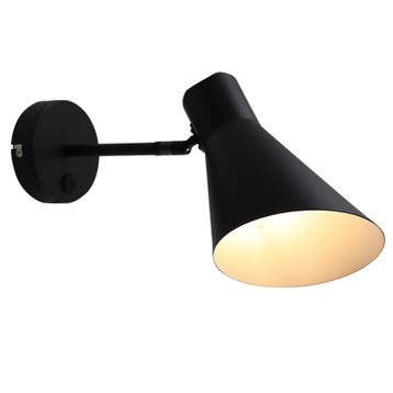 Moderne wandlamp zwart, Vico, met schakelaar, Huis en Inrichting, Lampen | Wandlampen, Ophalen of Verzenden, Nieuw, Metaal