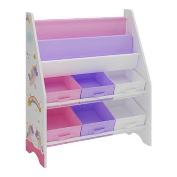 [en.casa] Kinderrek Ponteceso 74x62x26,5 cm eenhoornmotief, Verzenden, Nieuw