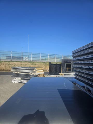 Wandpaneel, 120 mm, antraciet, b-keus sandwichpaneel, Verzenden, Gebruikt, Overige materialen, 100 mm of meer