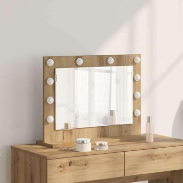 vidaXL Schmink Spiegel Artisan Eiken 60 x 45 x 18 cm, Huis en Inrichting, Woonaccessoires | Spiegels, Verzenden, Nieuw