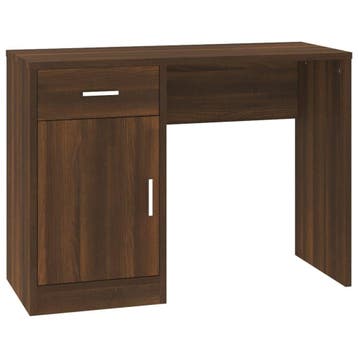 Bureau met kast 100cm - Bruineiken | Retourdeal 54% Korting, Huis en Inrichting, Ophalen of Verzenden, Gebruikt