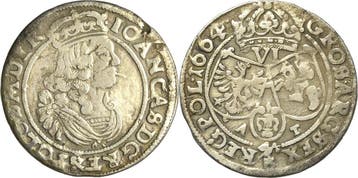 6 Groescher 1664, Polen Johann Ii Kasimir 1648-1668, Verzenden