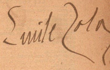 Signé ; Emile Zola - Envoi autographe signé dÉmile Zola sur, Antiek en Kunst, Antiek | Boeken en Bijbels