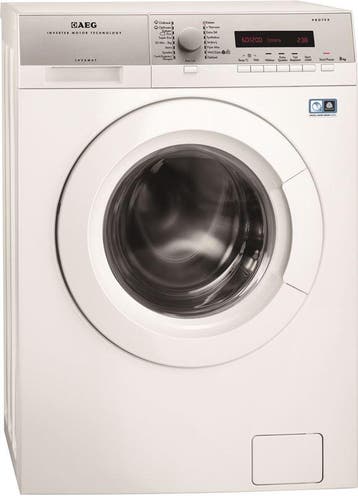AEG Fli5544m1 - Wasmachine - 8 kg - 1400 tpm - Stoomfunctie, Ophalen of Verzenden, Zo goed als nieuw, Voorlader, 85 tot 90 cm