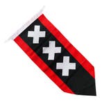 Wimpel Amsterdam 30x300cm naar keuze met stokje of 100% stil, Nieuw