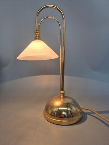 Bankamp Tischleuchte Messing – Elegante Nachttisch Lampe mit