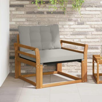 vidaXL Buiten bankenset Massief Acaciahout en Textilene, Tuin en Terras, Tuinsets en Loungesets, Verzenden, Nieuw