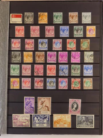 Singapore klein kavel met oud materiaal, Postzegels en Munten, Postzegels | Volle albums en Verzamelingen, Ophalen of Verzenden