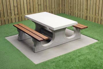 Rockwood® Betonnen Picknickset DeLuxe 1.80m, Ophalen of Verzenden, Nieuw, Rechthoekig, Hout