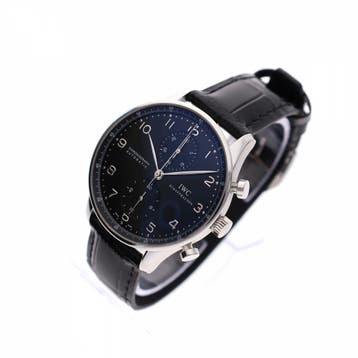 IWC Portuguese Chronograph IW371438; Automatisch Heren Ho..., Sieraden, Tassen en Uiterlijk, Ophalen of Verzenden, Zo goed als nieuw
