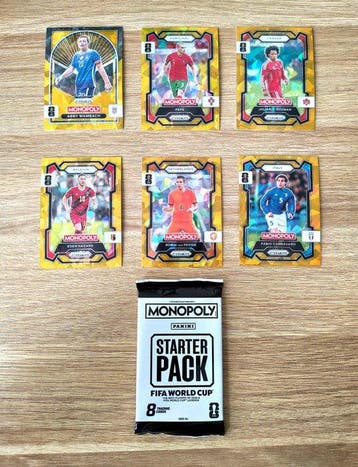 Panini Prizm Monopoly World Cup 2026 - Lot Gold Cards +, Nieuw