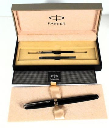 Parker - Sonnet Black- - Vulpen, Verzamelen, Pennenverzamelingen, Nieuw