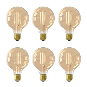 Ledlamp E27 | Globe | Calex | 6 stuks, Verzenden, Nieuw