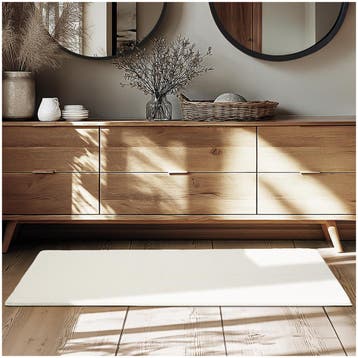 Kortpolig vloerkleed Soft Zone - 80 x 150 cm, crème, Huis en Inrichting, Verzenden, Nieuw