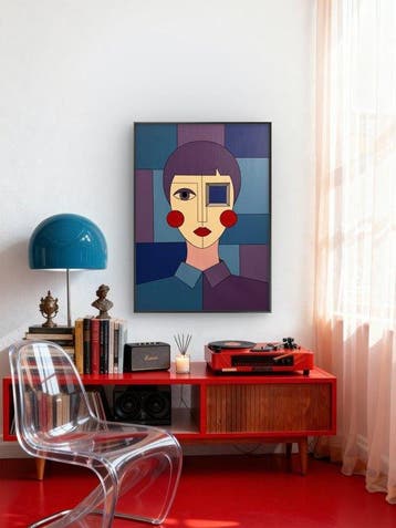 Marcel Mendez - Fragmented Face #47 -XL- ( No reserve )