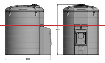 Dieseltank 10000 liter met GROTE pompkast, Nieuw