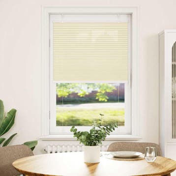 vidaXL Plissé rolgordijn 80x100 cm stofbreedte 79,4 cm, Verzenden, Nieuw, Crème
