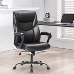 Ergonomische gamingstoel pu leer met lendensteun &amp; armen, Verzenden, Zwart, Nieuw, Bureaustoel