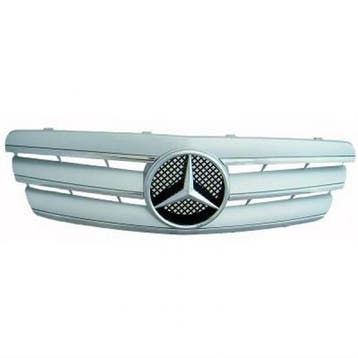 Grille Mercedes C-klasse W203 2000-2007 zilver in CL-Look, Verzenden, Nieuw, Mercedes-Benz
