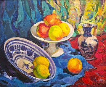 European Fauvist School(XX) - Still Life with Fruits and