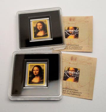 Tokelau. 1 Dollar Mona Lisa Leonardo Da Vinci - 2 x 1/500oz