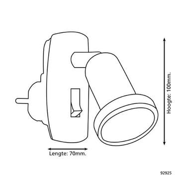 EGLO Mini 4 - Stekkerlamp - 1 Lichts - Wit/Chroom, Ophalen of Verzenden, Nieuw