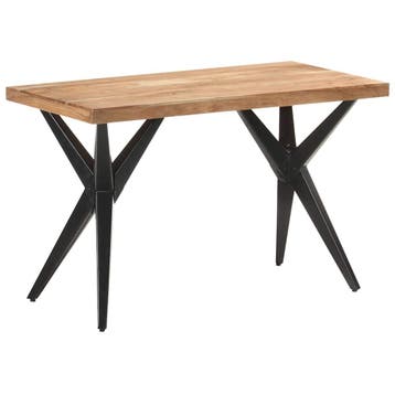 vidaXL Eettafel 120x60x76 cm massief acaciahout, Verzenden, Nieuw