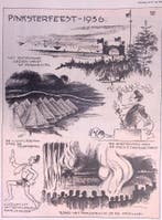 Het Pinksterfeest in 1936 op spotprent (lijst optie), Verzenden