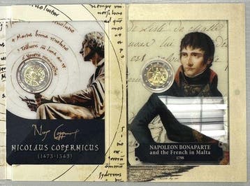 Malta. 2 Euro 2023 Napoléon + Copernic (2 monnaies)