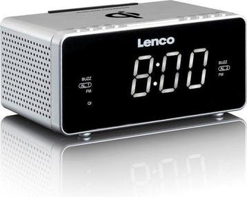 Wekkerradio - Digitale wekker - Alarmklok - Zilver - Lenco -, Verzenden, Zo goed als nieuw