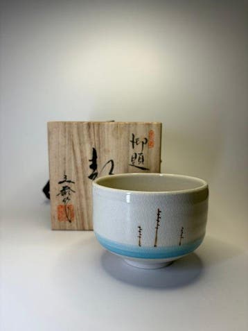 Japanse Togetsu Ware chawan – Uzu-gashira (Hare Head)