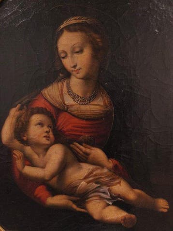 Escuela Barroco Italiana (XIX) - Santa Madonna