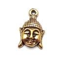 2 x Tibetaans zilveren hanger buddha hoofd 18x12mm goud k..., Ophalen of Verzenden, Nieuw, Kraal