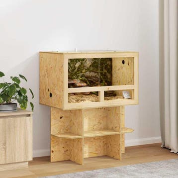 vidaXL Terrarium Bruin 80 x 50 x 50 cm OSB, Verzenden, Nieuw