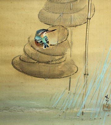 Kingfisher - With signature and seal by artist - Japan, Antiek en Kunst