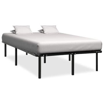 vidaXL Bedframe metaal zwart 120x200 cm, Huis en Inrichting, Slaapkamer | Bedden, Verzenden, Zwart, Nieuw, Twijfelaar