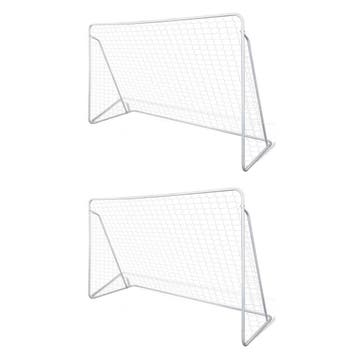 vidaXL Voetbalgoals 2 st 240x90x150 cm staal, Sport en Fitness, Verzenden, Nieuw